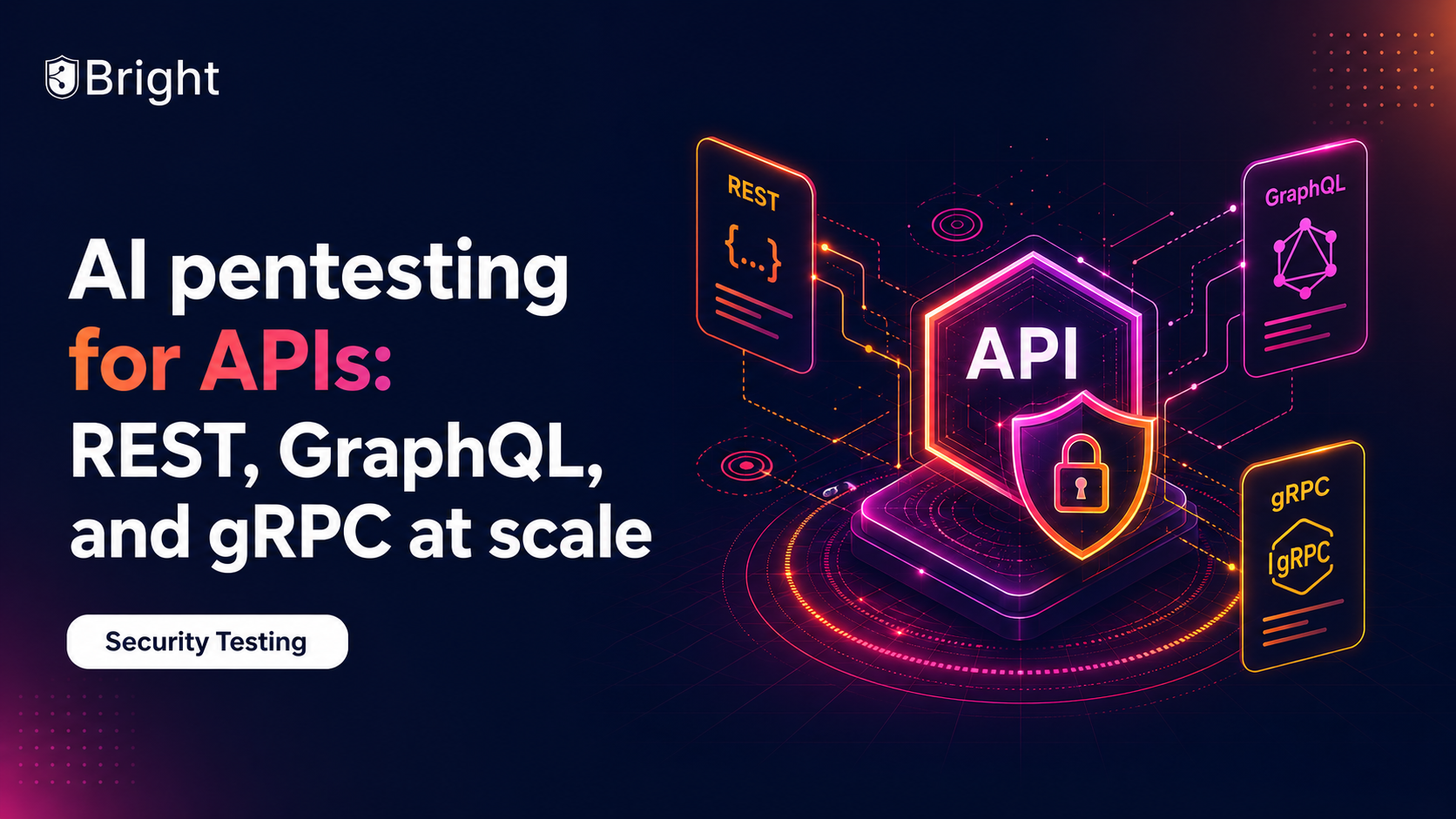 AI pentesting workflow comparing REST, GraphQL, and gRPC attack surfaces with runtime exploit validation.